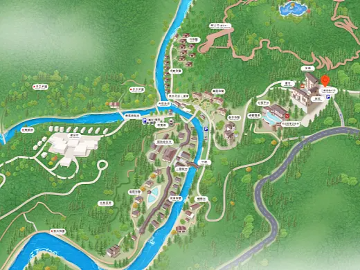 甘南结合景区手绘地图智慧导览和720全景技术，可以让景区更加“动”起来，为游客提供更加身临其境的导览体验。
